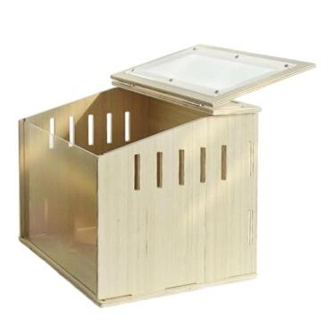 Imagem de Generic Gaiola de madeira para hamster, caixa de criação para galinhas, esconderijo com janela, caixa de alimentação para porquinhos-da-índia, gerbilos, 40cmx30cmx30cm