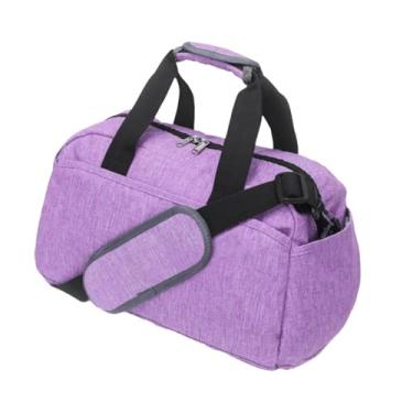 Imagem de UGPLM Pequena bolsa de ginástica Mini bolsa esportiva versátil presente para mulheres homens com alça de ombro ajustável para exercícios fitness esportes, Roxo Claro