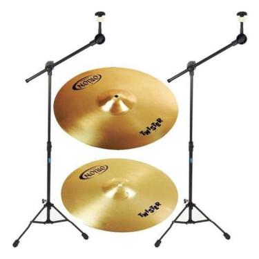 Imagem de Kit 2 Pedestal Girafa Ask B12G Pratos Bateria + Pratos Orion