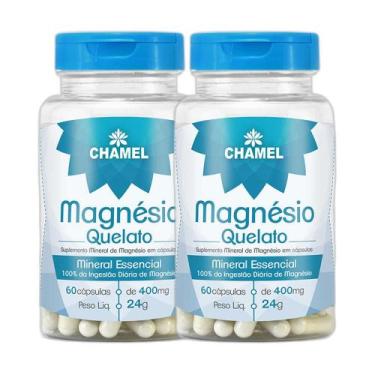 Imagem de Kit 2x Vitamina Magnesio Quelato 360 mg 60 Cps - CHAMEL