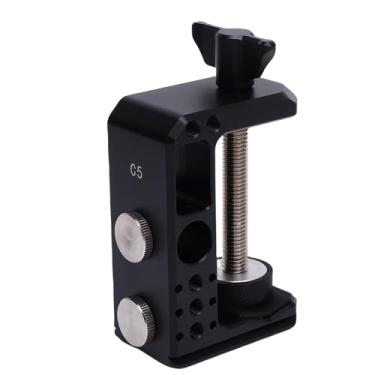Imagem de Acouto Universal C Braçadeira Camera Mount Com 1 4 3 8 Polegada Rosca Buracos CNC Liga de Alumínio C Ajustável Braçadeira Desk Mount Holder para Câmeras DSLR Monitores Luzes Tripés