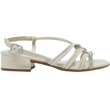 Imagem de Sandália Feminina Casual Social Dia a Dia Passeio Trabalho com Strass Salto Baixo Ultra Conforto Ramarim 2548206