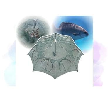 Imagem de Armadilha de Pesca Retrátil 8 Bocas – Pegue alambari, Tilápia, Siri e Camarão com Facilidade | Dobrável, Resistente e Eficiente