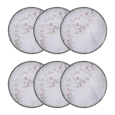 Imagem de Conjunto 6 Pratos Rasos 25cm Porcelana Floralis Tramontina