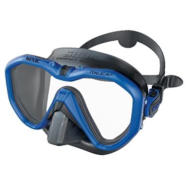 Imagem de Seac Italica, máscara de mergulho de lente única para mergulho e snorkel profissional e recreativo, de alta qualidade feita na Itália