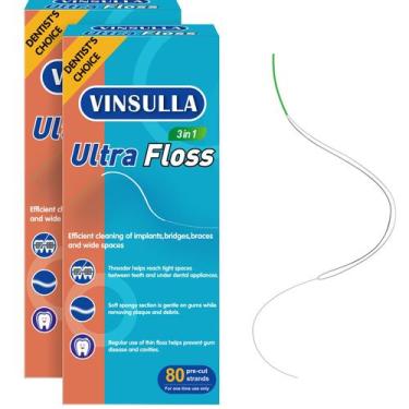 Imagem de Fio dental VINSULLA para aparelhos ortodônticos, pontes e implantes x1