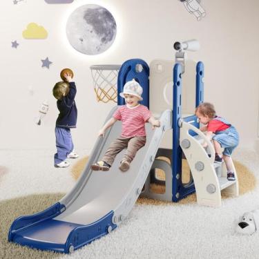 Imagem de Toddler Slide Babytronic 6 em 1 para crianças para uso interno/externo