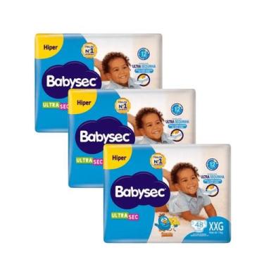 Imagem de Kit 3 Fraldas Babysec Ultrasec Hiper Galinha Pintadinha XXG com 48 uni