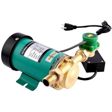 Imagem de ZHKUO Bomba de água circuladora de 115 V, bomba de pressão de 120 W, saída de 3/10.2 cm, bomba de irrigação de chuveiro automática com interruptor de fluxo de sensor, bomba de aumento de pressão de