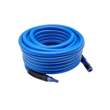 Imagem de SYXQT Mangueira de ar híbrida de 9,5 cm x 1,5 m, mangueira de compressor de ar 300 PSI resistente, leve, resistente a dobras, flexibilidade para todos os climas com conexões de ar industrial de 1/10.2