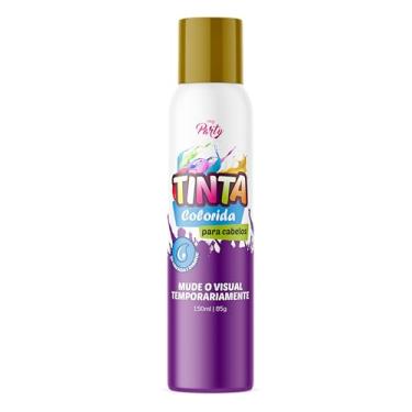 Imagem de My Party Tinta Temporária Dourado 150 ml - Coloração Fluorescente Lavável para Cabelo – Efeito Brilho, Festa - Carnaval - Cosplay.