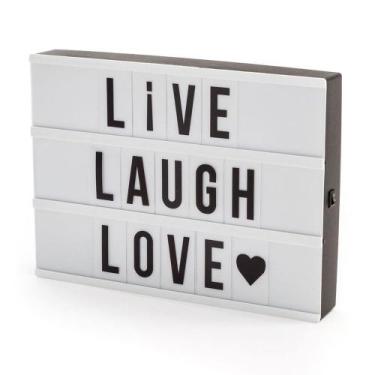 Imagem de Luminária Letreiro de Cinema PRETO E BRANCO - MARKELK 