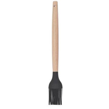 Imagem de Pincel de Cozinha Silicone Bambu 27cm - UNIVENDAS, Preto Absoluto
