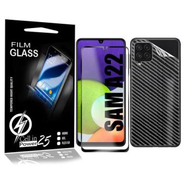 Imagem de Película Carbono + Pelicula Vidro 3D Galaxy A22 4G 6.4 - Cell In Power