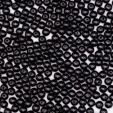 Imagem de Miçanga Passante Pérola Abs Preta 6mm 100pçs 15g - Macall