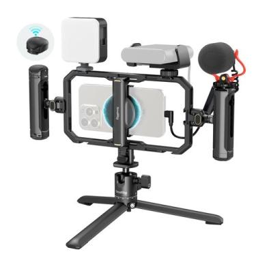 Imagem de Kit de equipamento de vídeo SMALLRIG All-in-One Universal com LED e mi