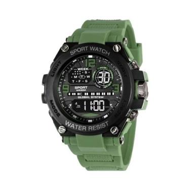 Imagem de Relógio Esportivo Digital À Prova D'água Masculino, Cronômetro Externo