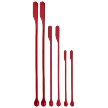 Imagem de Conjunto de espátula de maquiagem – pacote com 6 frascos de silicone raspadores em tamanhos mini, pequeno, grande para cosméticos, loções, garrafas de alimentos e frascos para cuidados com a pele (6