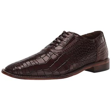 Imagem de STACY ADAMS Sapato Oxford masculino Riccardi com cadarço, Conhaque, 10.5 Wide