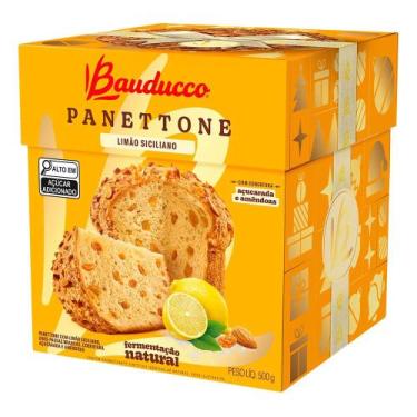 Imagem de Panettone Limão Siciliano Bauducco  500g, Limão Siciliano e Passas Bra