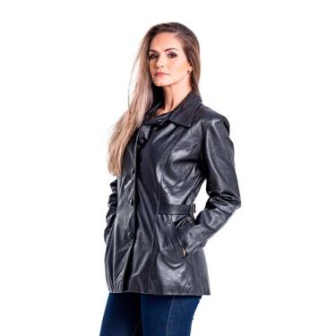 Imagem de Casaco de Couro 3/4 Preto - Parra Couros, EG