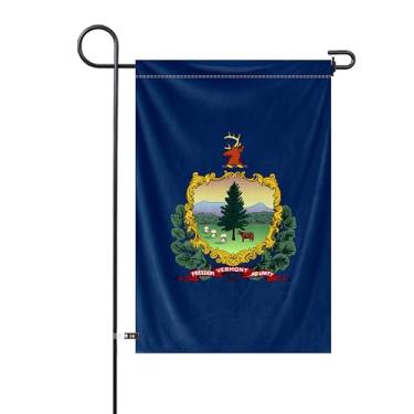 Imagem de Vermont State Garden Yard Bandeira 30 x 45 cm Territórios Americanos VT Yard Banner Vertical Dupla Face Poliéster Pequena Bandeira Patriótica Celebração Estado Festa Decoração Externa