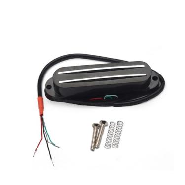Imagem de ROZILO Black Hot Rails Output Guitar Single Coil Size Humbucker Strat Pickup para guitarra elétrica Fender Stratocaster Squier
