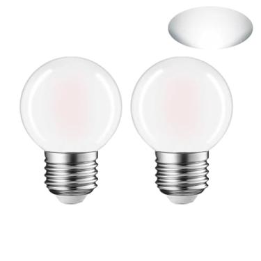 Imagem de Lâmpada LED globo G50/16,5 4W equivalente a lâmpadas incandescentes de geladeira de 40 watts - base média E26 luz do dia 4000K para gabinete, ventiladores de teto, lustres, luminárias de mesa, pacote