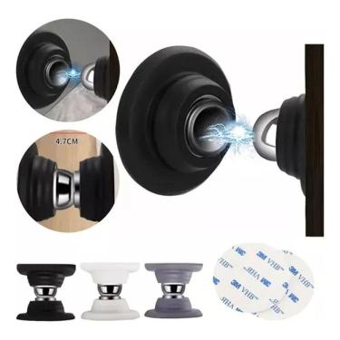 Imagem de 2X Fixador Prendedor Trava Porta Magnético Adesivo Comfort D