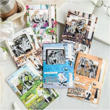Imagem de Dwpetzo Conjunto de 240 peças de adesivos de scrapbook estético, 6 adesivos PET transparentes de temas variados para diário, álbuns, suprimentos de diário de lixo, colagem, artes artesanais DIY