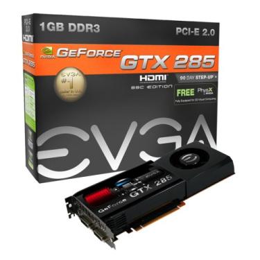 Imagem de EVGA Placa de vídeo 01G-P3-1287-AR GeForce GTX285 Super Edição com relógio 1GB GDDR3 PCI-Express 2.0