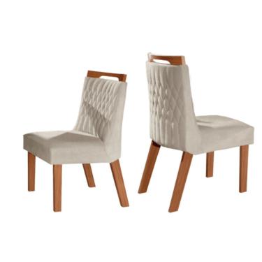 Imagem de Cadeiras para Mesa de Jantar Estofada - Atena - LJ Móveis