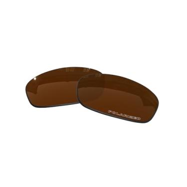 Imagem de Lentes de substituição OOWLIT compatíveis com óculos de sol Oakley Splinter, Brown Polycarbonate Combine8™ Polarized, One Size