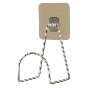 Imagem de Unomor 2 peças rack de armazenamento, capacetes de motocicleta, capacetes de motocicleta, ganchos para pendurar, gancho autoadesivo, adesivo de parede, suporte de parede, preto, aço inoxidável, prata