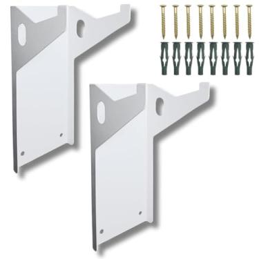 Imagem de 2 Suportes Para Botijão De Gás Fixo De Parede Aço Alta Durabilidade Design Suspenso (Branco)