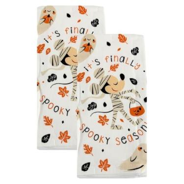 Imagem de Best Brands Consumer Products Inc. Toalha de cozinha 100% algodão Mickey e Minnie, pacote com 2, toalhas de cozinha decorativas macias e absorventes perfeitas para secar pratos e mãos - lavável na