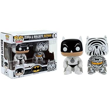Imagem de Conjunto de 2 bonecos Pop DC Bullseye Batman e Zebra Batman exclusivos