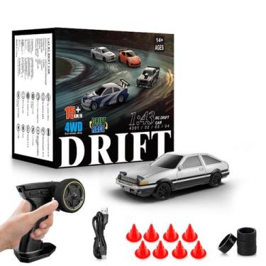 Imagem de RC Drift Car Everbigmai 1/43 Mini com giroscópio 2,4 GHz 4WD