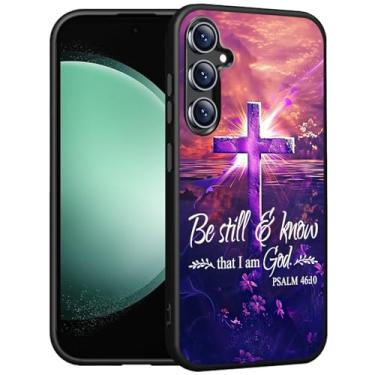 Imagem de FQTBCEARI Capa para Samsung Galaxy S24 FE, capa de silicone fina com [forro de microfibra macio antiarranhões] Capa protetora à prova de choque para Galaxy S24 FE 5G 6,7 polegadas, versículos bíblicos