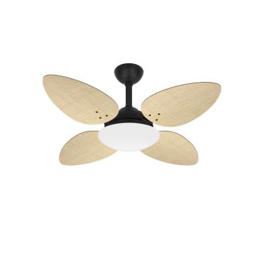 Imagem de Ventilador Teto Preto 4 Pás Palha Pétalo Potente Ventax 110V