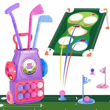 Imagem de Conjunto de golfe TOY Life Kids 3-5 anos com carrinho de golfe, tacos 