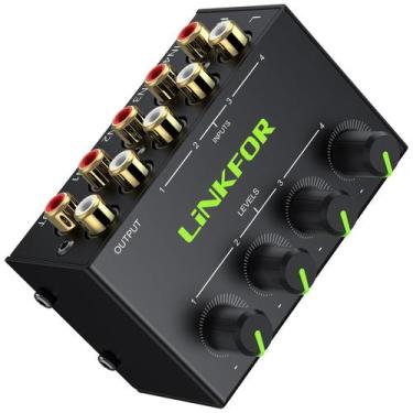 Imagem de Link de mixagem de áudio para estéreo CX400 de 4 canais com entrada/sa