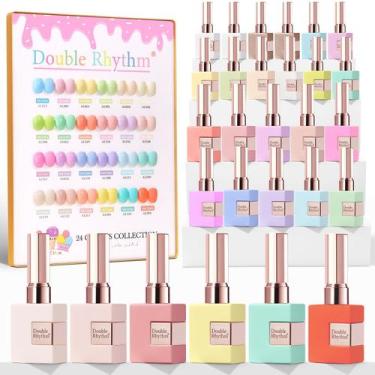 Imagem de Conjunto de esmaltes de gel Double Rhythm, 28 unidades, 15 ml, mesma c