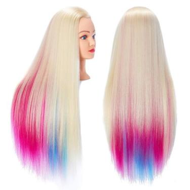 Imagem de Mannequin Head Hairingrid 26-28 polegadas com cabelo sintético