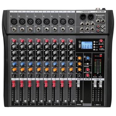 Imagem de Mixer de áudio K-MxerPro 8 canais Professional com 48V Phantom