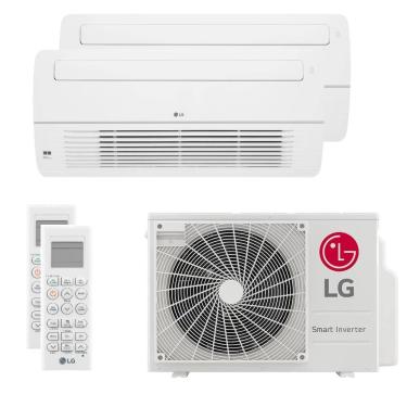 Imagem de Ar Condicionado Multi Bi Split Inverter Cassete 1 Via LG 18000 BTUs (1x9000+1x12000) Quente e Frio 220V (Z2UW18GFB1.AWGZBR1)