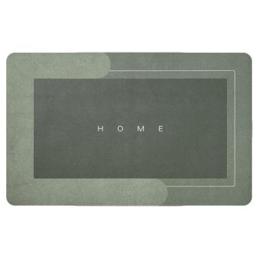 Imagem de 2 Tapetes Mágico Absorvente Antiderrapante Banheiro Verde