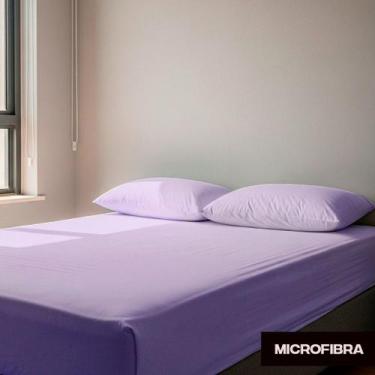 Imagem de Jogo de Lençol Queen Box Liso - 3 Peças - Solteiro Casal Queen ou King