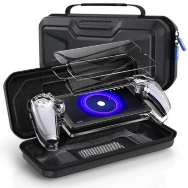 Imagem de Klipdasse Kit De Acessórios Compatível Com Playstation Portal, Estojo Transporte Em Eva Para Ps5, Pacote 2 Protetores Tela Temperados Hd E Capa Rígida Transparente Cristal Ps Portal