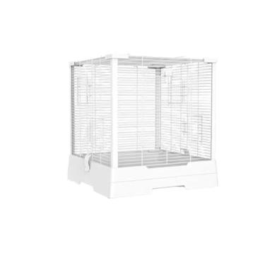 Imagem de Gaiola de pássaro Villa de luxo gaiola grande papagaio quadrado alumínio coluna ninho de pássaro
